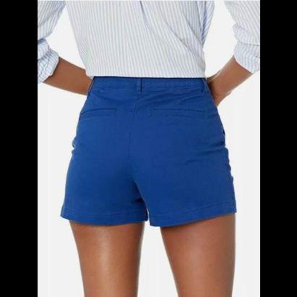 NWT Mid-Rise Slim-Fit 3.5 Inch Inseam Chino Style Short, BLUE Size 14 - Picture 3 of 3